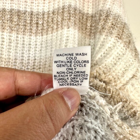 Adyson Parker Striped Sweater Crewneck Ribbed Knit Drop Shoulder Pullover 1X - Picture 8 of 9